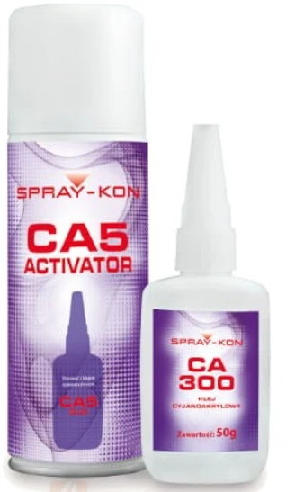 Klej cyjanoakrylowy SPRAY-KON CA 300 50g + aktywator