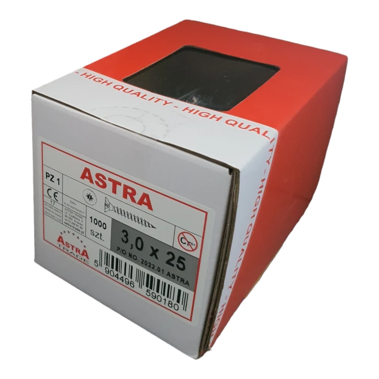 Wkręt ASTRA 3*25 ocynk / 1000szt