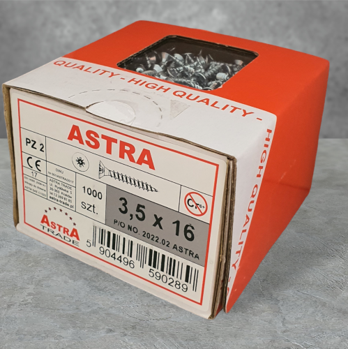 Wkręt ASTRA 3,5*16 ocynk / 1000szt