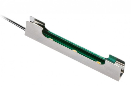 Klip LED do półek szklanych stalowy 3 diody LED SMD 3528 moc 0.25W ciepły biały