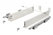Szuflada GTV AXISPRO, H=84 mm, L=300 mm, push to open, pełny wysuw, biały