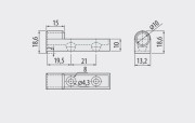 Adapter do odbojnika prosty