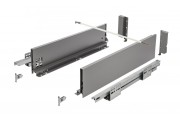 Szuflada GTV AXISPRO, H=116 mm, L=400 mm, push to open, pełny wysuw, antracyt