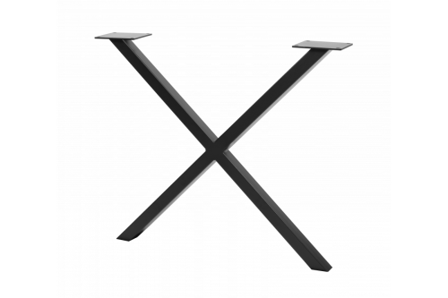 Noga stelażowa GTV INDUSTRIA, krzyżak, H=710 mm, W=820 mm, profil 80 x 20, stal, czarny