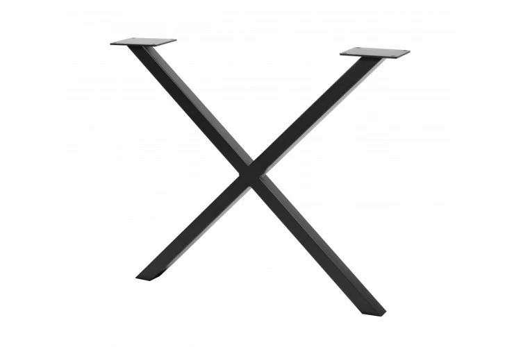Noga stelażowa GTV INDUSTRIA, krzyżak, H=710 mm, W=820 mm, profil 80 x 20, stal, czarny