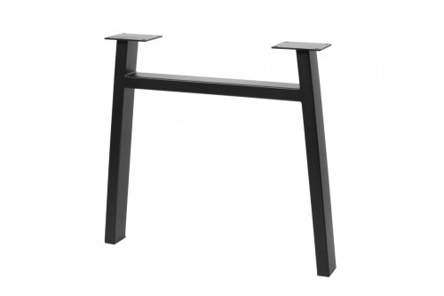 Noga stelażowa GTV INDUSTRIA, trapez z poprzeczką, H=710 mm, W=820 mm, profil 80 x 40, stal, czarny