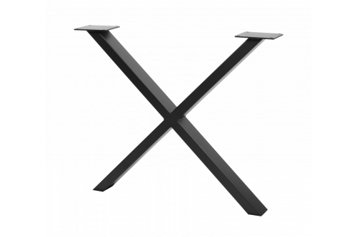 Noga stelażowa GTV INDUSTRIA, krzyżak, H=710 mm, W=820 mm,  profil 80 x 40, stal, czarny