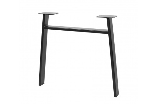 Noga stelażowa GTV INDUSTRIA, trapez z poprzeczką, H=710 mm, W=820 mm, profil 80 x 20, stal, czarny