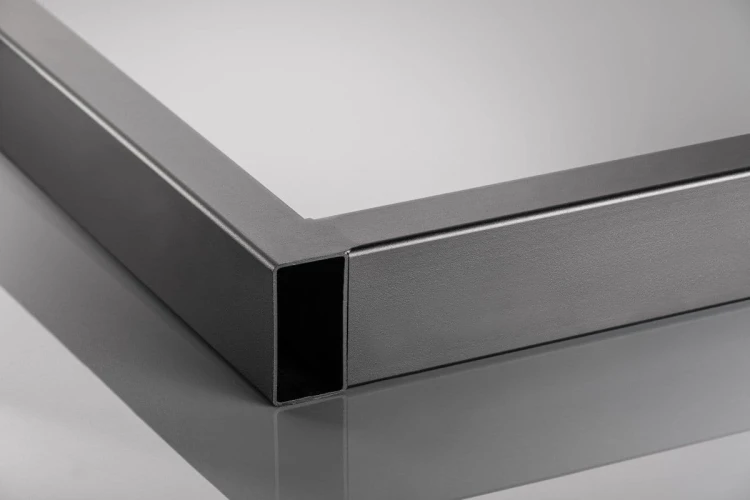Noga stelażowa GTV INDUSTRIA, trapez, H=710 mm, W=820 mm, profil 80 x 40, stal, czarny
