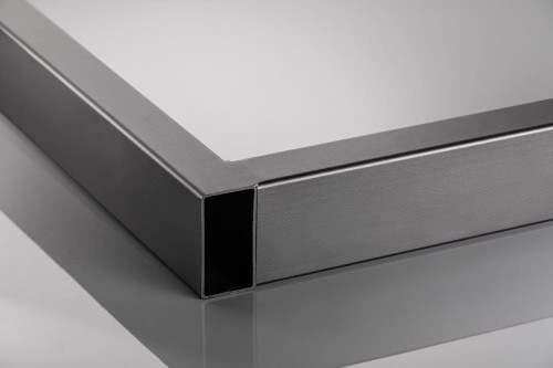 Noga stelażowa GTV INDUSTRIA, trapez, H=710 mm, W=820 mm,  profil 80 x 20, stal, czarny