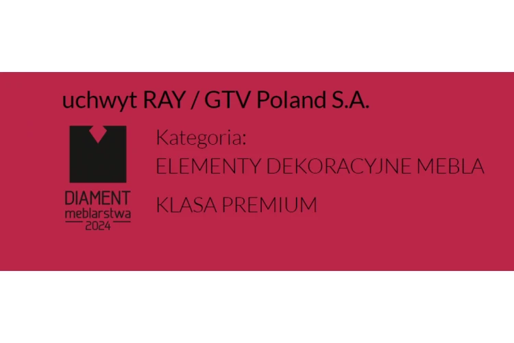 Gałka meblowa GTV RAY, ZnAl, czarny mat