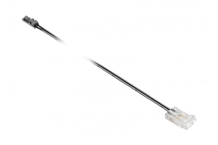 Złączki przezroczysta do taśm COB 8mm z przewodem 2m i mini amp męski