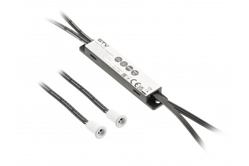 Włącznik bezdotykowy MIKRO IR 12V/36W, 2 sensory, przewody 2m i 1,2m, biały