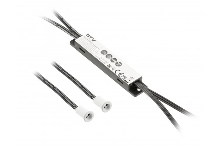 Włącznik bezdotykowy MIKRO IR 12V/36W, 2 sensory, przewody 2m i 1,2m, biały