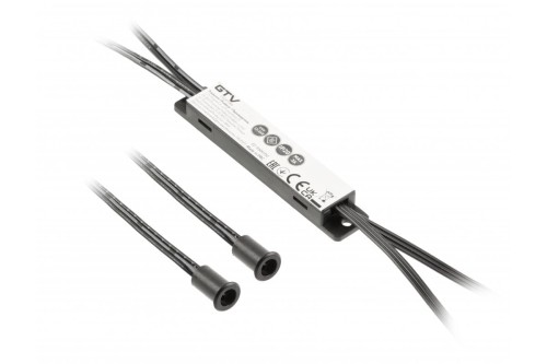 Włącznik bezdotykowy MIKRO IR 12V/36W, 2 sensory, przewody 2m i 1,2m, czarny