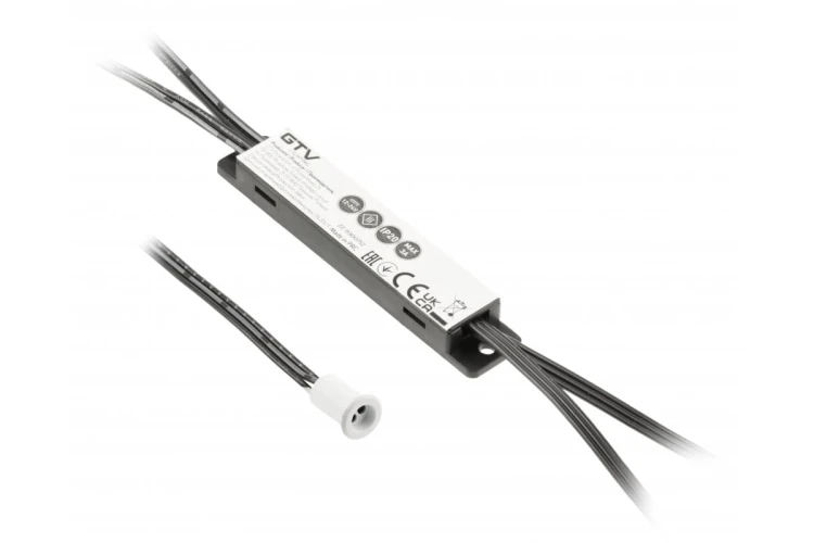 Włącznik bezdotykowy MIKRO IR 12V/36W, 1 sensor, przewody 2m i 1,2m, biały