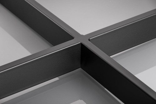 Noga stelażowa GTV INDUSTRIA, krzyżak PRO, H=710 mm, W=820 mm, profil 80 x 80, stal, czarny