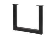 Noga stelażowa GTV INDUSTRIA, prostokąt PRO, H=710 mm, W=820 mm, profil 80 x 80, stal, czarny