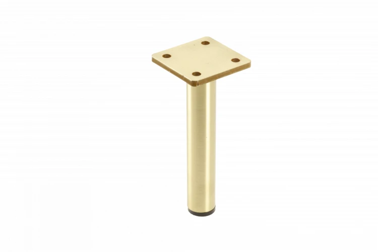 Nóżka meblowa GTV RONDA SIMPLE, wspornikowa, H=150 mm, fi25 mm, stal, złoto szczotkowane