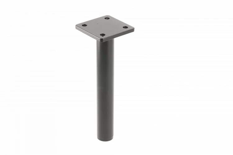 Nóżka meblowa GTV RONDA SIMPLE, wspornikowa, H=180 mm, fi25 mm, stal, czarny mat