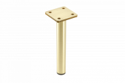 Nóżka meblowa GTV RONDA SIMPLE, wspornikowa, H=180 mm, fi25 mm, stal, złoto szczotkowane