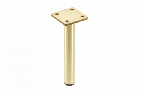 Nóżka meblowa GTV RONDA SIMPLE, wspornikowa, H=180 mm, fi25 mm, stal, złoto szczotkowane