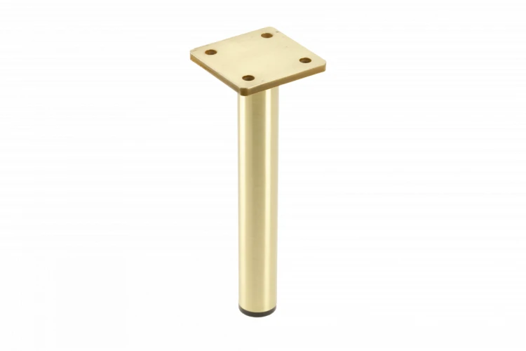 Nóżka meblowa GTV RONDA SIMPLE, wspornikowa, H=180 mm, fi25 mm, stal, złoto szczotkowane