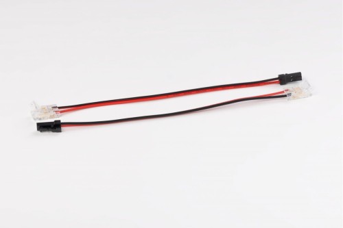 Złączki przeźroczyste do taśm COB 8mm z przewodem 15cm i mini amp męski