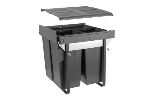Segregator do śmieci 600mm 34l+2x17l