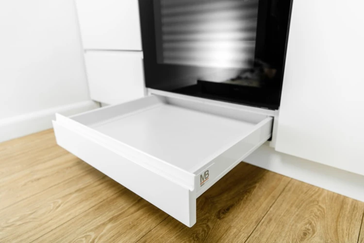 Szuflada GTV MODERN BOX SQUARE, H=83 mm, L=600mm, cichy domyk, 40kg, biały