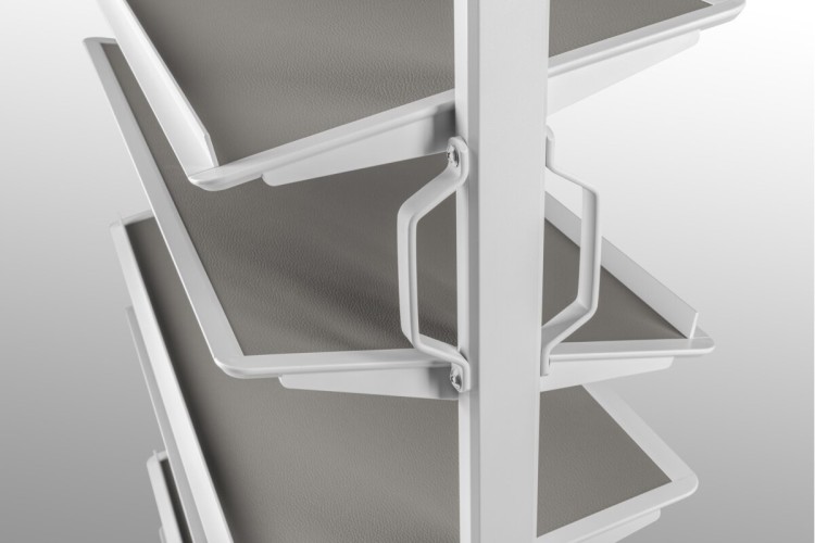 Półka obracana GTV ELITE, na buty, 10 półkowa, 1610-1760, cichy domyk, biały