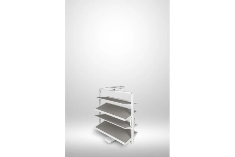 Półka obracana GTV ELITE, na buty, 4 półkowa, 770-920, cichy domyk, biały