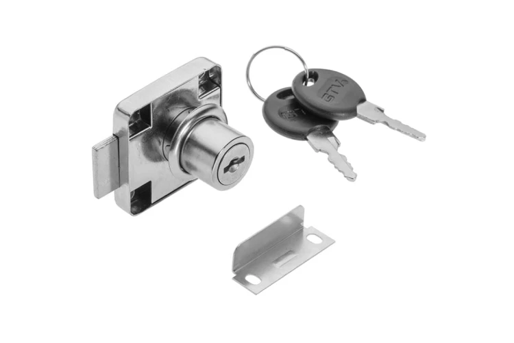 INNOVO Zamek meblowy kwadrat 138 chrom stalowy mechanizm