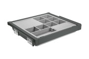 Szuflada Elite z organizerem 600 mm z funkcją cichego zamknięcia szary antracyt