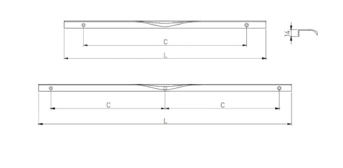 Uchwyt PICADO L-496 18 mm czarny