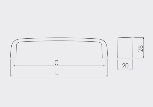Uchwyt meblowy  G133 L-128mm (chrom)
