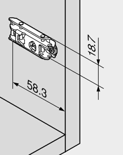 175H3100 MPL CLIP prowadnik z mimośr.0 mm