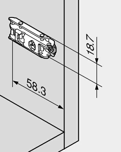 175H3100 MPL CLIP prowadnik z mimośr.0 mm