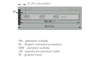Prowadnica kulkowa VERSALITE push H=45 L-350mm