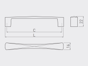 Uchwyt meblowy COMO 128 mm chrom