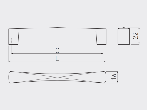 Uchwyt meblowy COMO 128 mm chrom