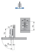 Zawias meblowy GTV hydrauliczny bliźniaczy