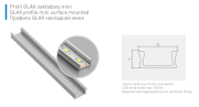 Profil LED mini nakładany 3M silver