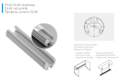 Profil LED drążek GLAX 2M silver