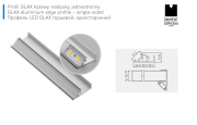 Profil LED cokołowy nabijany jedno 1M silver