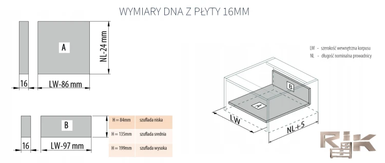 Modern Box KW L-250mm wysoki